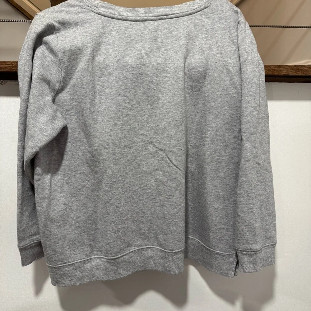 Talbots Gray Sweatshirt with Red, White & Blue Embroidery French - Picture 4 of 4